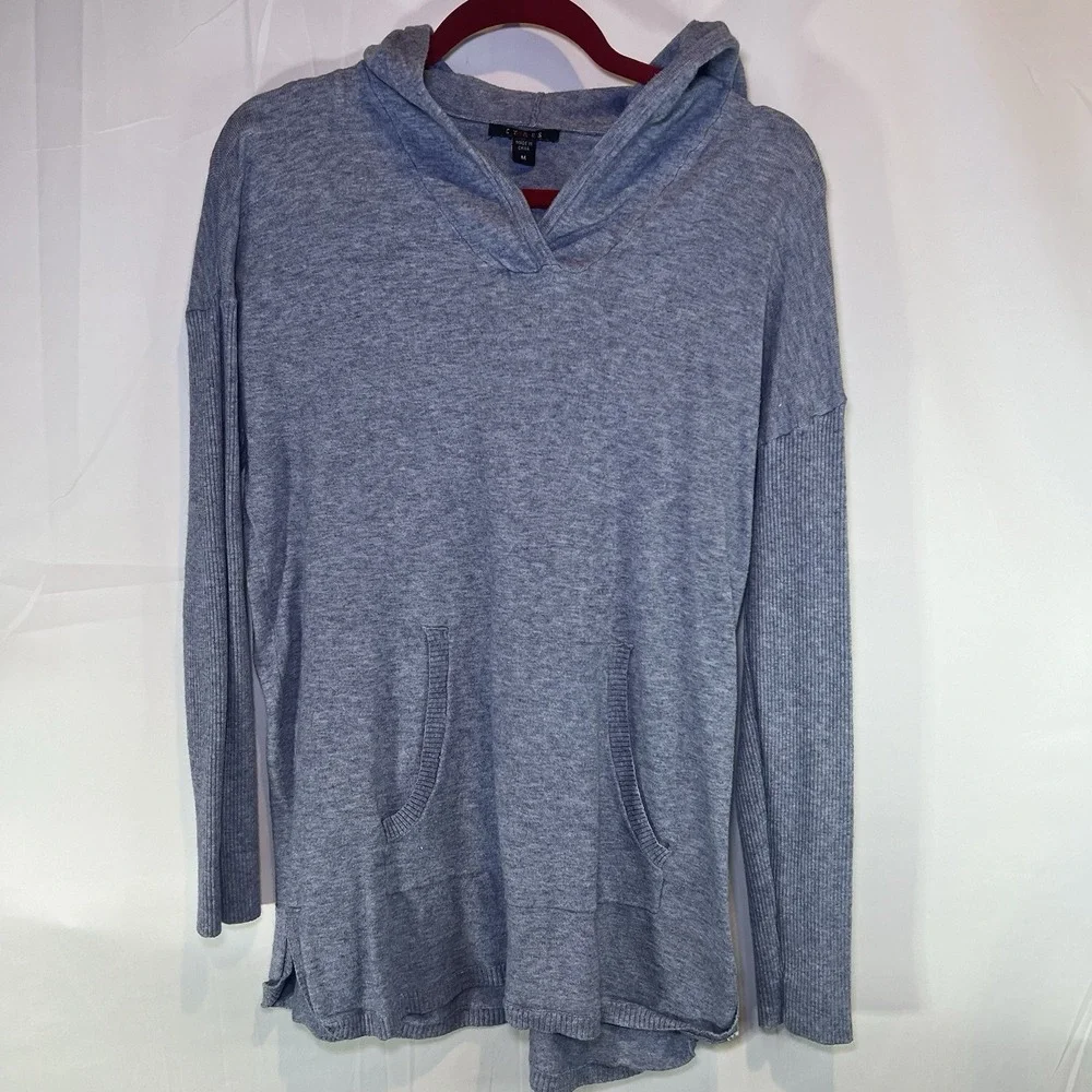 Cyrus Shirt Hoodie Womens Medium Light Blue Soft Knit Pullover‎ Thermal Layer